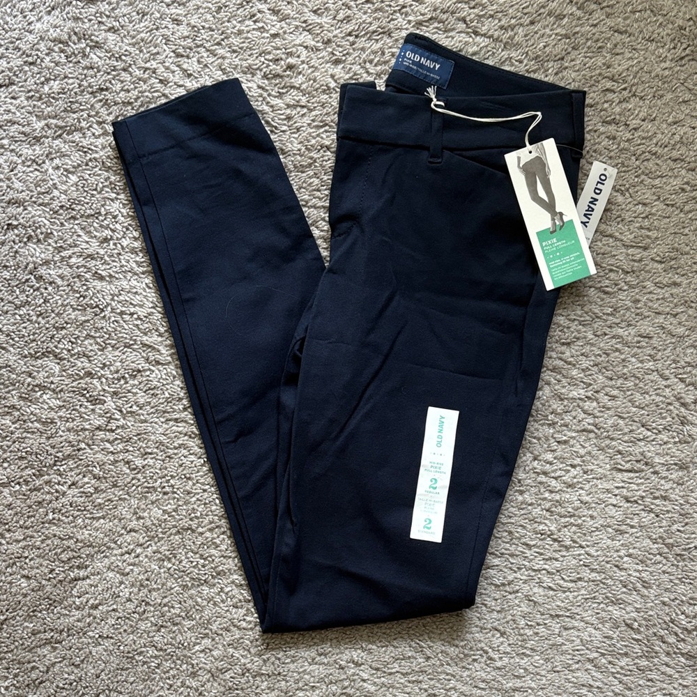 Old Navy Women’s Navy Mid-Rise Pixie Pants NWT